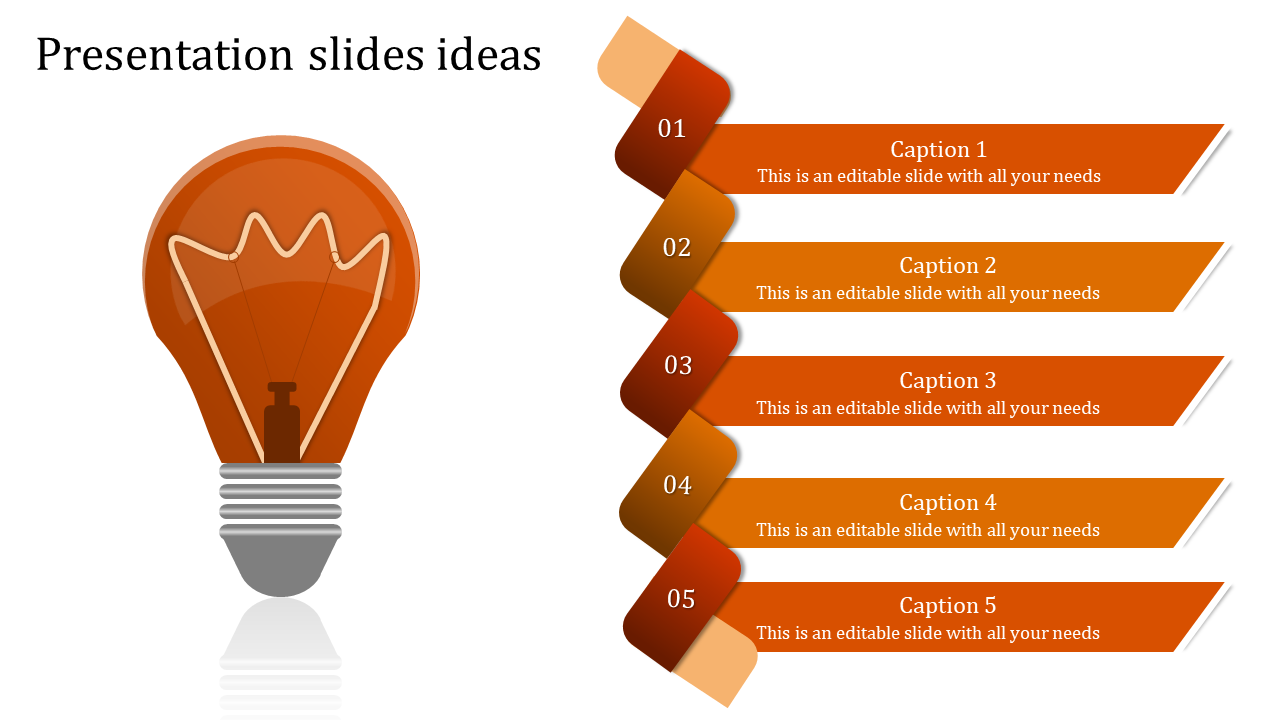 Free - Impressive Presentation Slides Ideas With Five Node